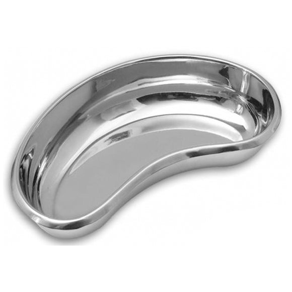 Kidney shaped metal bowl