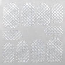 Nail Grid Sticker, silver square